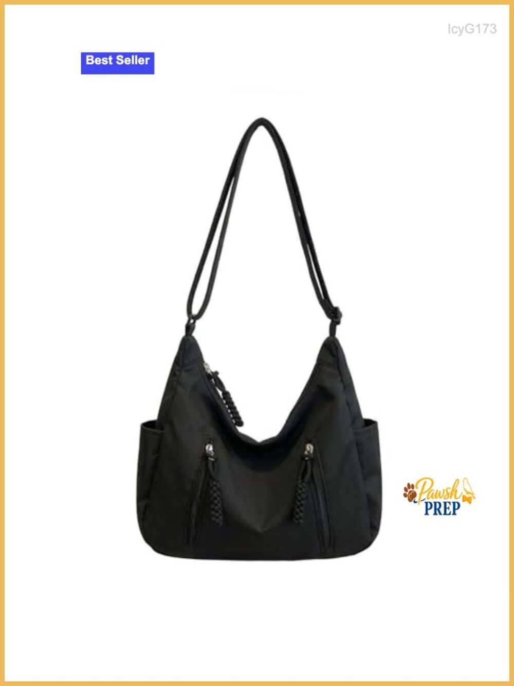 Nylon Crossbody Bag Slouchy Crescent Tote Lightweight Casual Hobo Shoulder Bag